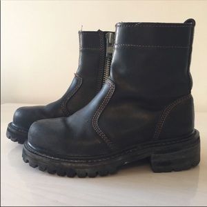 GBX Moto leather boots, 6.5 dark brown